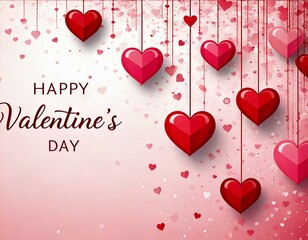 Happy Valentine's day. with creative love composition of the heart
