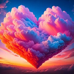 Happy Valentine's day. with creative love composition of the heart