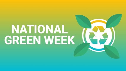 National Green Week web banner design illustration 
