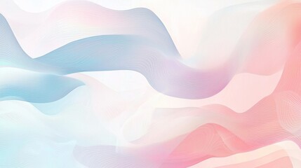 Abstract Wavy Background in Soft Pastel Colors and Light Textures