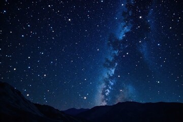 Fototapeta premium Starry night sky, countless stars across inky black backdrop , astronomy, sparkle