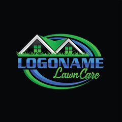 lawncare logo with editable vector file