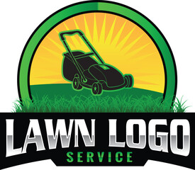lawncare logo with editable vector file
