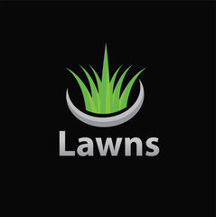 lawncare logo with editable vector file