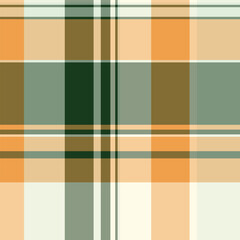 Checking seamless texture fabric, age pattern tartan background. Infant textile check vector plaid in amber and pastel colors.