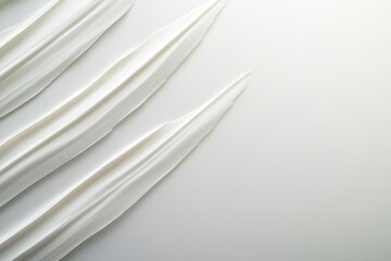Delicate white textures create serene composition with subtle sh