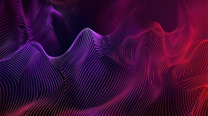 Abstract Neon Line Art Background
