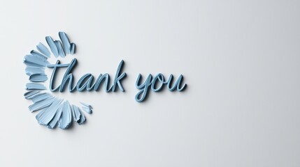Artistic minimalist thank you card design from a modern studio
