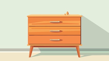 Elegant Modern Wooden Dresser with Metal Handles