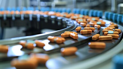 Obraz premium Innovative food science techniques in a modern biology lab with nutritional pills and elements