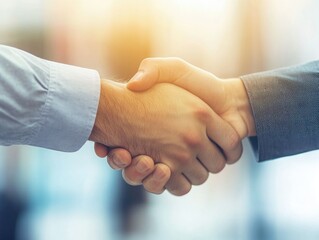 Professional Handshake between Businessmen in a Corporate Setting
