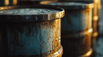 Fototapeta premium Industrial Drums and Barrels