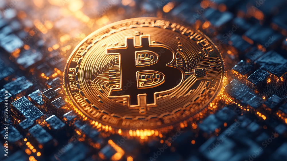 Aufkleber bitcoin wallet and blockchain isolated cryptocurrency digital money outline icon. vector payment by 