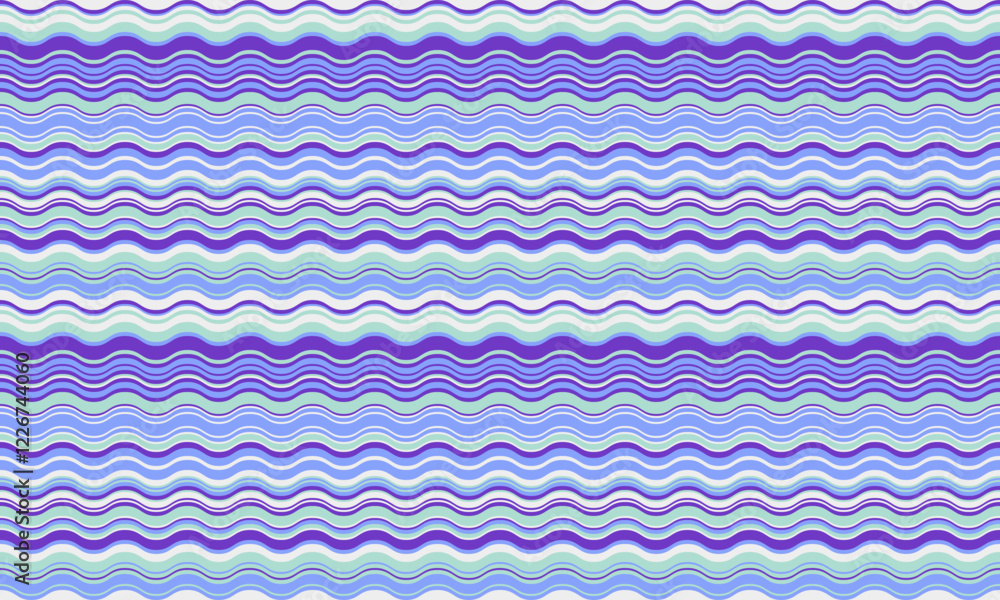 Poster abstract background with wavy stripes in vibrant colors, creating a rippled, liquid effect. smooth c