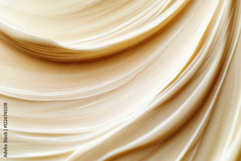 Poster Close-up view of cream colored fabric with intricate texture and weave