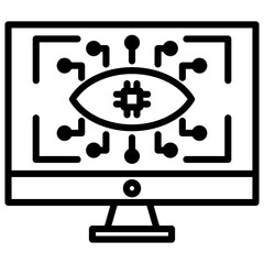 Computer Vision Outline Icon