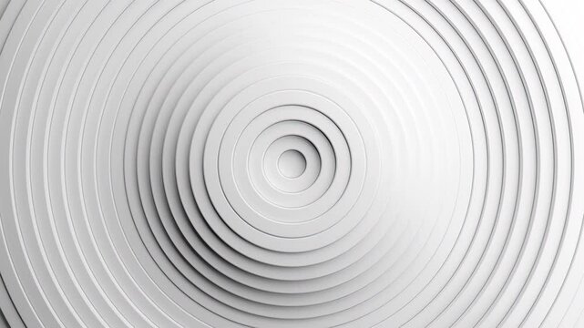 White clean rings animation. Abstract background. Loop animation
