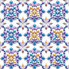 Fototapeta premium A professional photo showcasing a seamless modern pattern with vibrant Thai influences, making it suitable for high-end product advertisements,