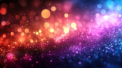 Banner with a blurred pastel neon pink, purple, and mint holographic bokeh background texture. Abstract festive, glittering, lo-fi retro shiny design with smooth iridescent colors.
