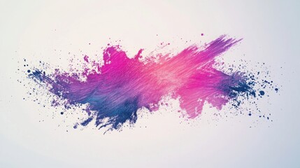 A bold composition of watercolor splashes with aggressive scratch marks, layered over a halftone texture on an ash white background, with a central area open for text.