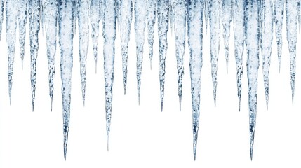 Abstract Blue And White Icicles Hanging Seamless Pattern