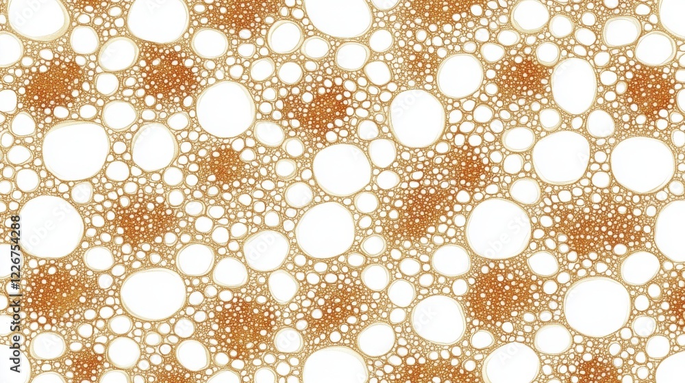 Poster abstract gold and white circular network pattern background