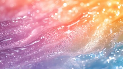 Obraz premium Blurred clear water surface texture with splashes and bubbles, trendy abstract nature background with copy space.