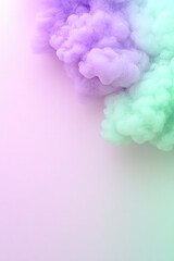 Fototapeta premium Soft pastel clouds blend seamlessly, creating dreamy, ethereal a