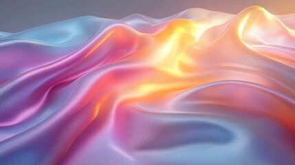 Obraz premium Blurred overlay effect for mockups with gray background, organic drop shadows, and rainbow light refraction caustic effect.