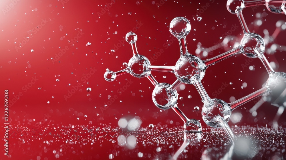 Poster exploring molecular networks 3d atoms and bonds visualization