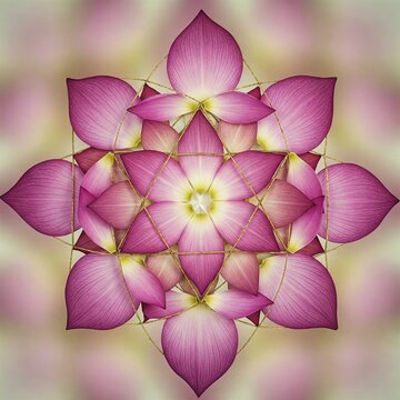 pink orchid flower design drawing