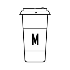 coffee cup silhouette icon design template