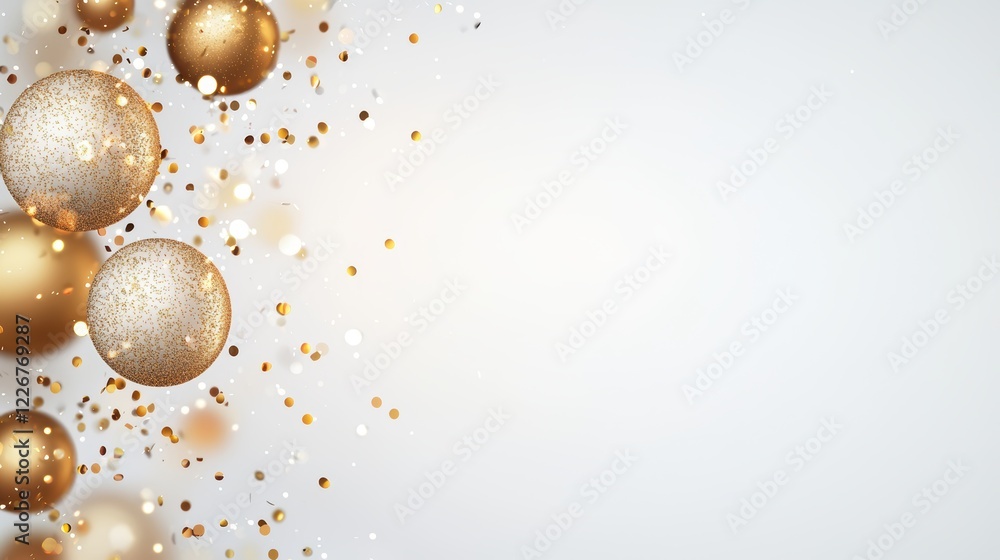 Poster gradient gold background confetti copy space gold and white gradient background with sparkling gold 
