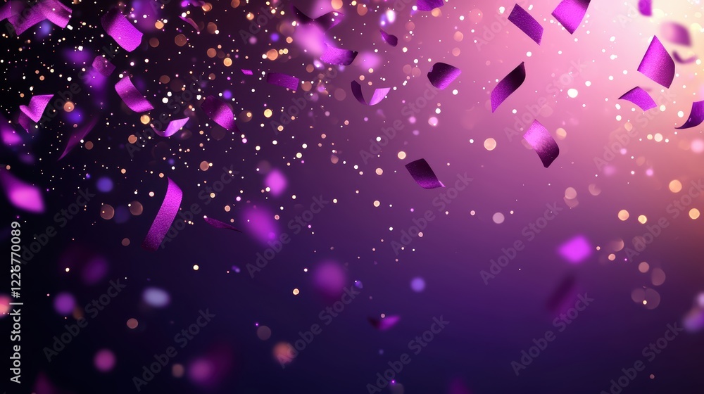 Poster gradient purple background confetti copy space light to dark purple gradient background with scatter