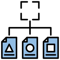 Classification Blue Black Icon