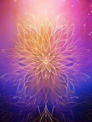 Abstract purple red background with subtle flowers rangoli pattern