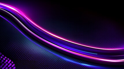 Fototapeta premium Abstract Neon Waves Design with Dark Background