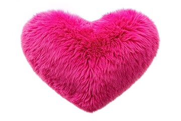 Fluffy Pink Heart Pillow, Portrait Photography