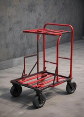 Luggage cart suitcase with foldable handle and steel frame, foldable handle, transport, cargo