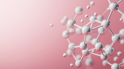 Exploring molecular networks atoms and bonds in colorful design