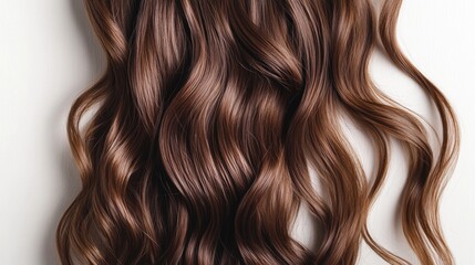 Naklejka premium Close-up shot of a woman's long brown hair, great for beauty or fashion use