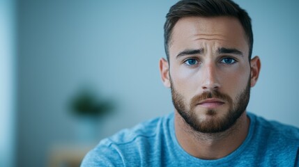 Obraz premium Thoughtful man engaged in relaxation and learning in a modern environment
