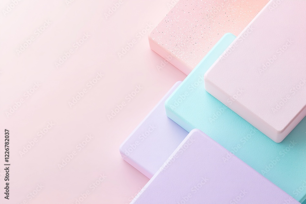 Poster layers of soft pastel colors blend and overlap, creating a dynamic visual experience that showcases 