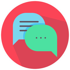 conversation vector round flat icon