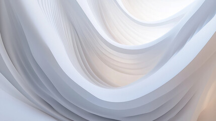 Fototapeta premium White Abstract Modern Minimalist Waves, Flowing with Luxury Texture.