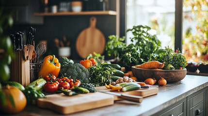 Vegetarian Nutrition Concept for a Healthy Lifestyle