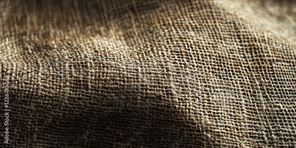 Poster close-up view of a piece of cloth with intricate texture and pattern
