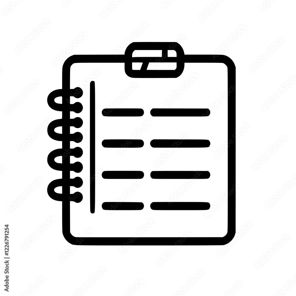 Aufkleber notepad with blank pages ready for notes and ideas during a productive meeting or study session in a