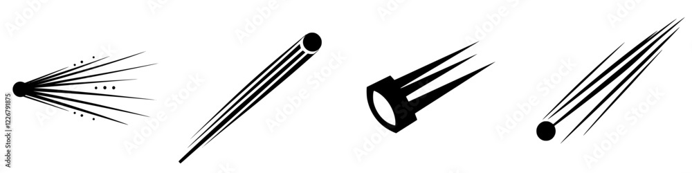 Poster variations of motion illustrating dynamic movement and energy in graphic design