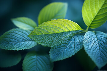 Vibrant Green Leaves Illuminated By Sunlight